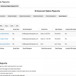 EDD Enhanced Sales Reports Pro Plugin List of Saved Reports